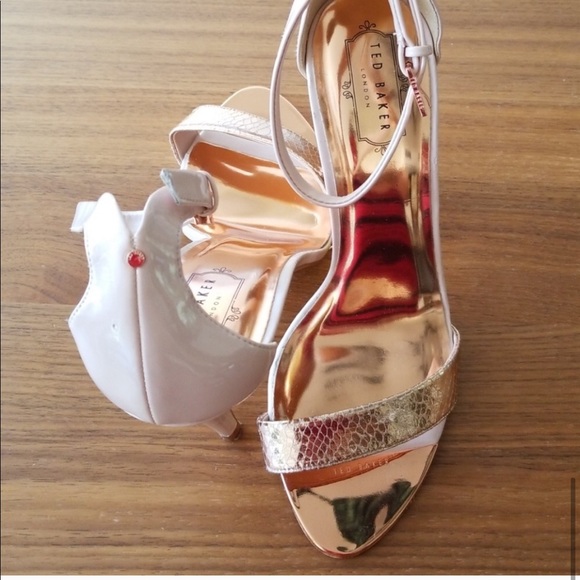 Ted Baker Pale Pink and Rose Gold Sandals - Picture 2 of 4